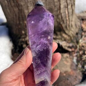 Amethyst (1) wand with stand | crystal